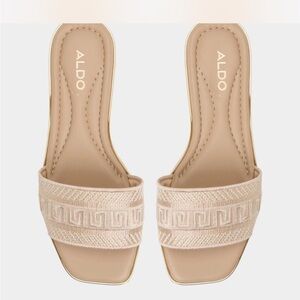 Aldo Women's Beige Slide Sandals
